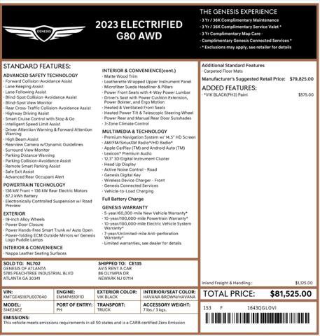 Used 2023 Genesis Electrified G80 AWD/4WD image 4