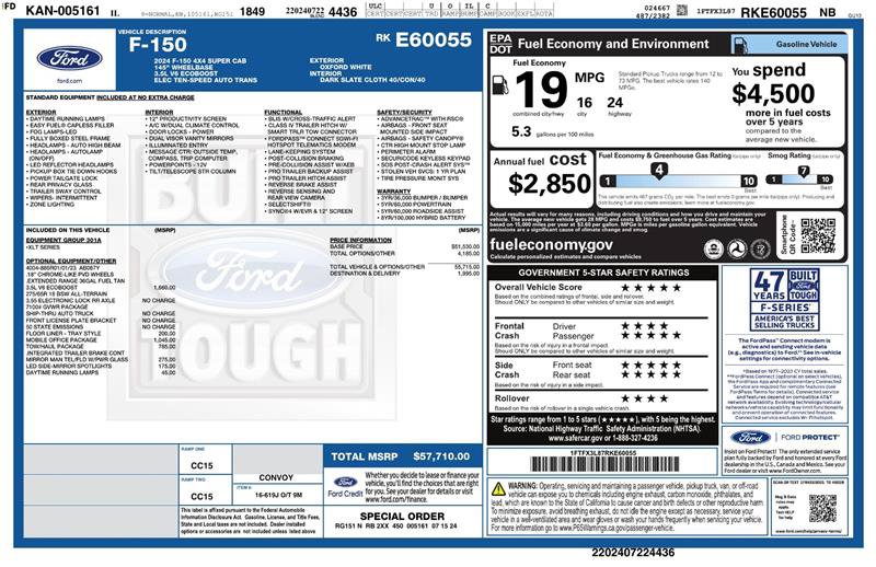 Used 2024 Ford F150 XLT w/ Mobile Office Package AWD/4WD image 2