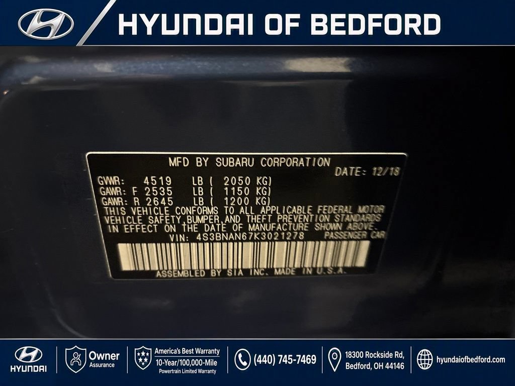 Used 2019 Subaru Legacy 2.5i Limited AWD/4WD image 17