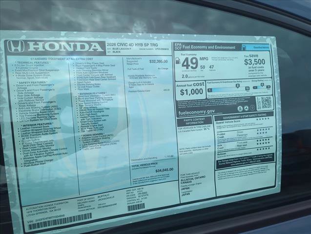 New 2026 Honda Civic Sport Touring image 20