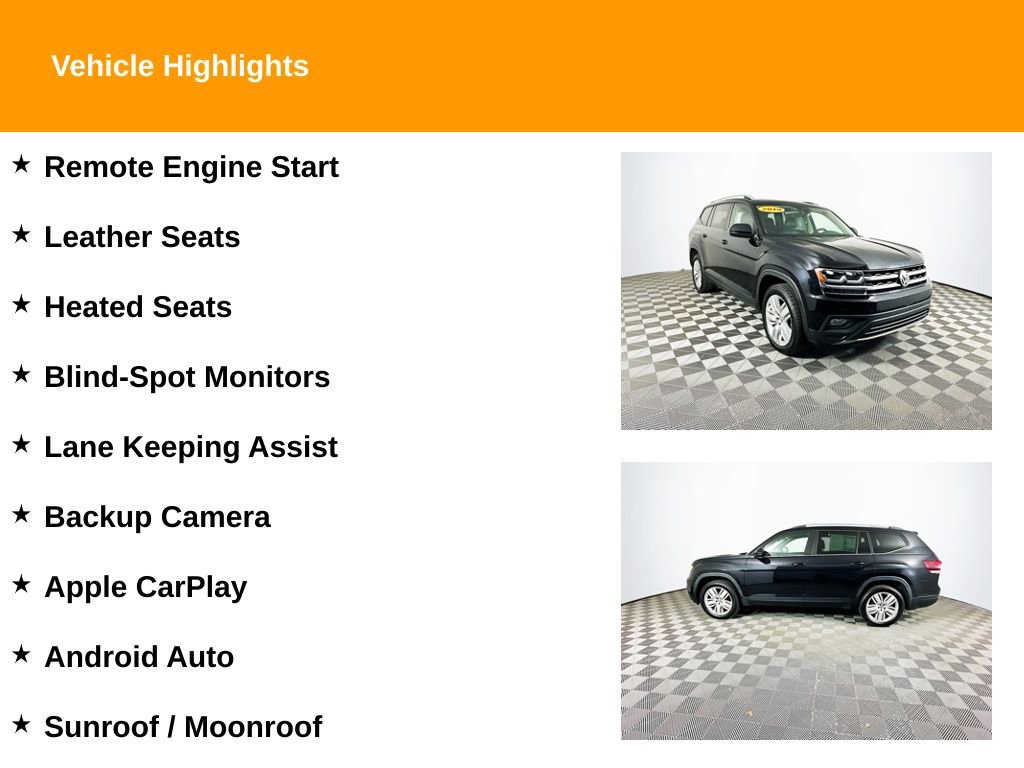 Used 2019 Volkswagen Atlas SE w/ Panoramic Sunroof Package AWD/4WD image 2