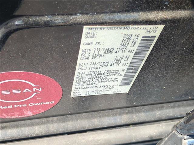 Used 2018 Nissan Murano Platinum w/ Cargo Package image 13