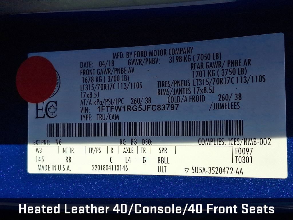 Used 2018 Ford F150 Raptor w/ Exterior Graphics Package image 23