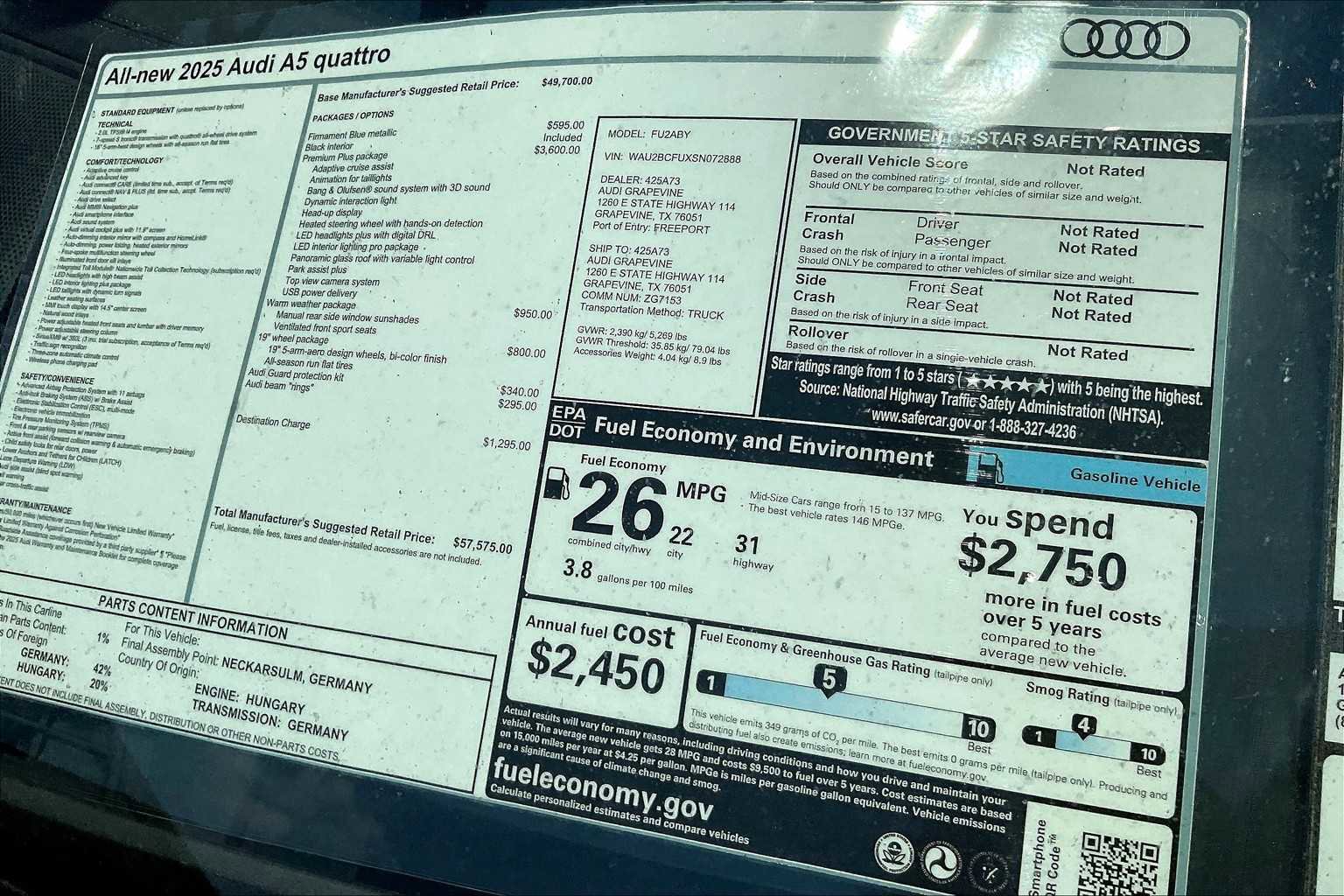 New 2025 Audi A5 2.0T Premium Plus image 18