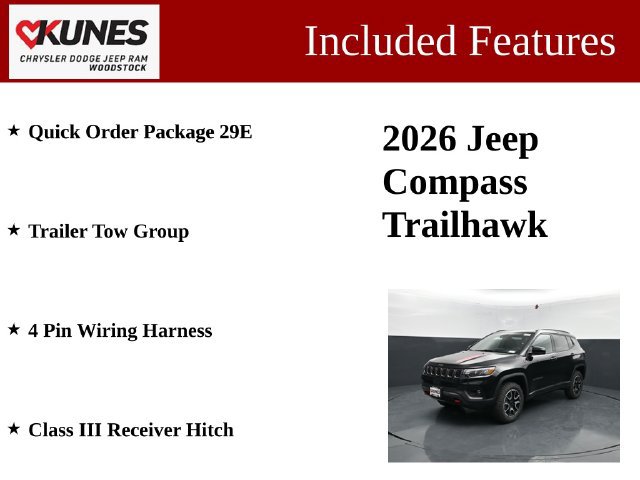 New 2026 Jeep Compass Trailhawk w/ Trailer Tow Group AWD/4WD image 3