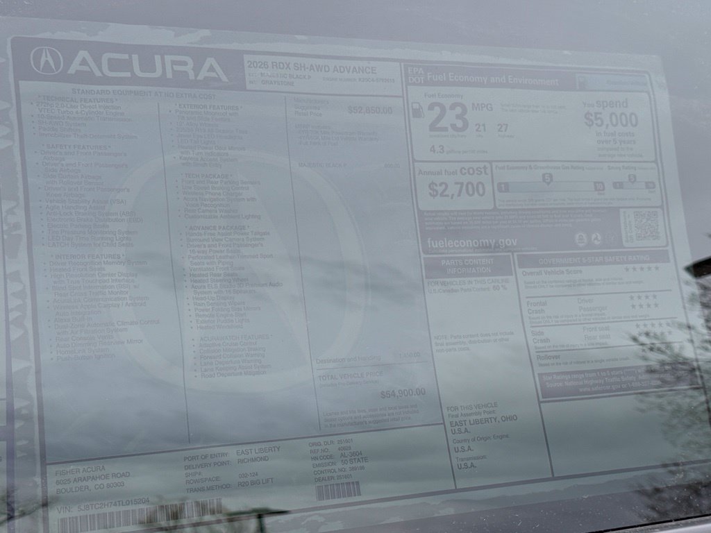 New 2026 Acura RDX w/ Advance Package AWD/4WD image 28