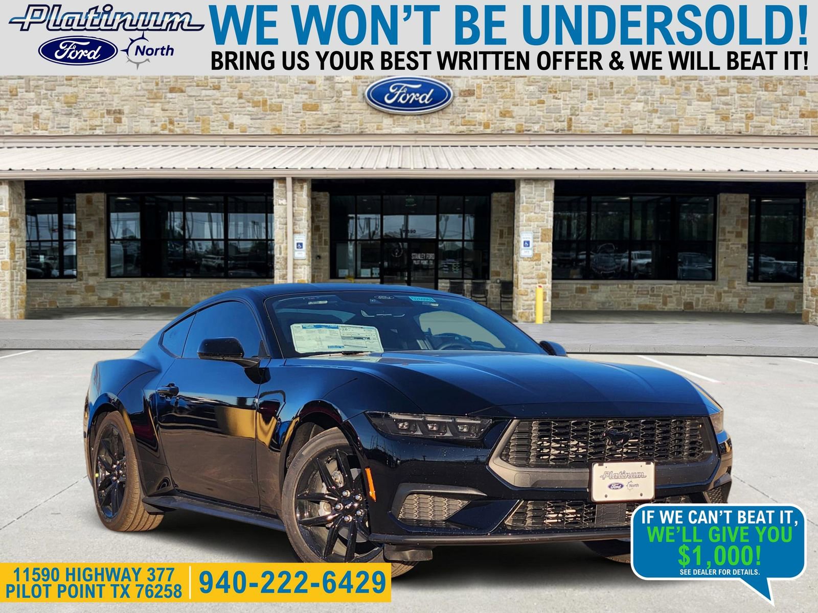 New 2026 Ford Mustang Coupe w/ Mustang Nite Pony Package