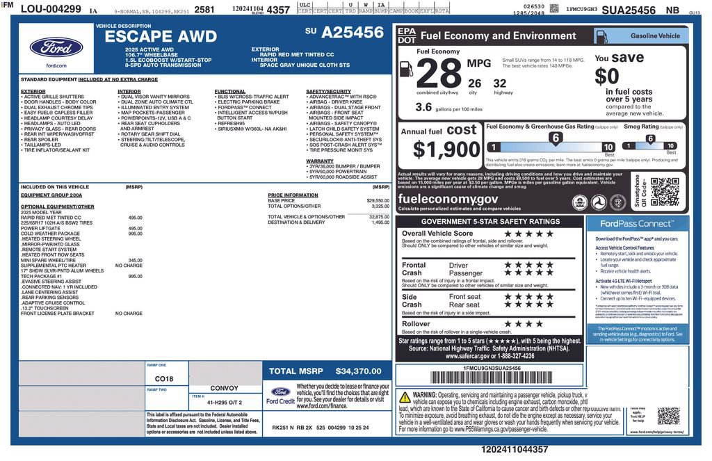 Certified 2025 Ford Escape Active w/ Tech Pack #1 AWD/4WD image 13