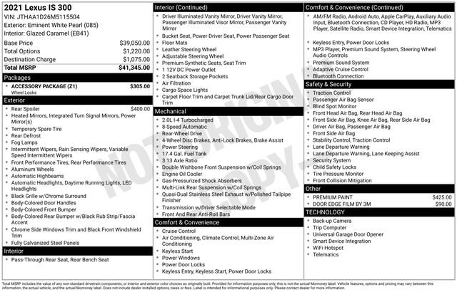 Used 2021 Lexus IS 300 w/ Accessory Package image 19