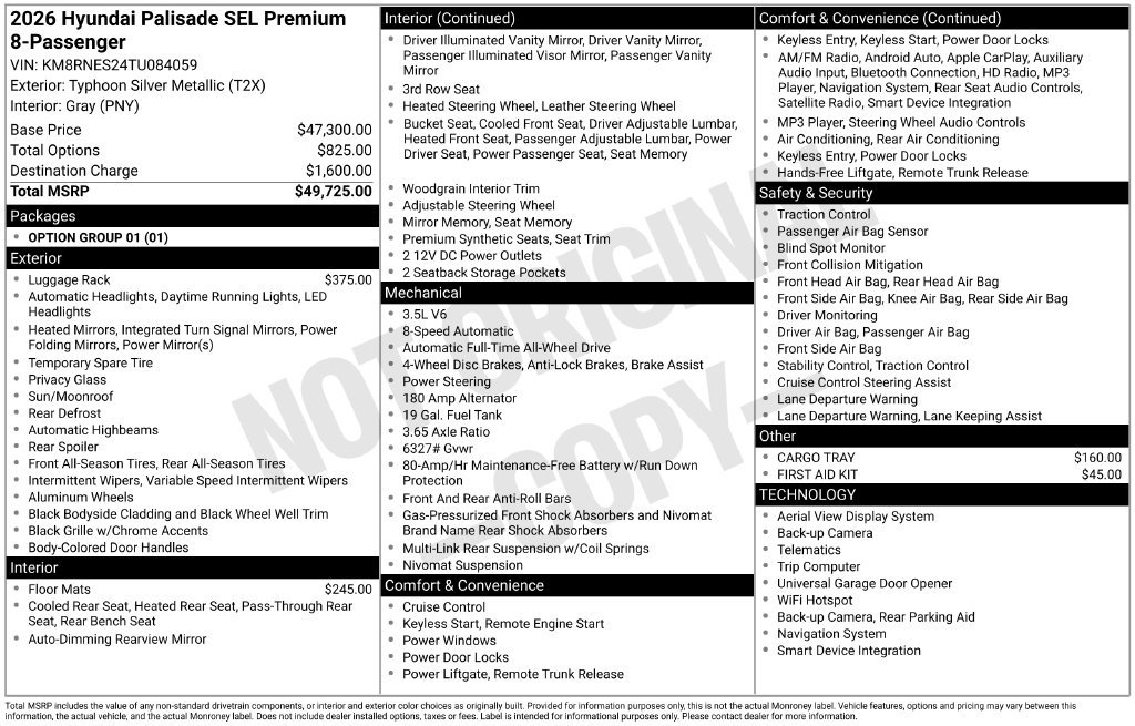 New 2026 Hyundai Palisade SEL AWD/4WD image 6