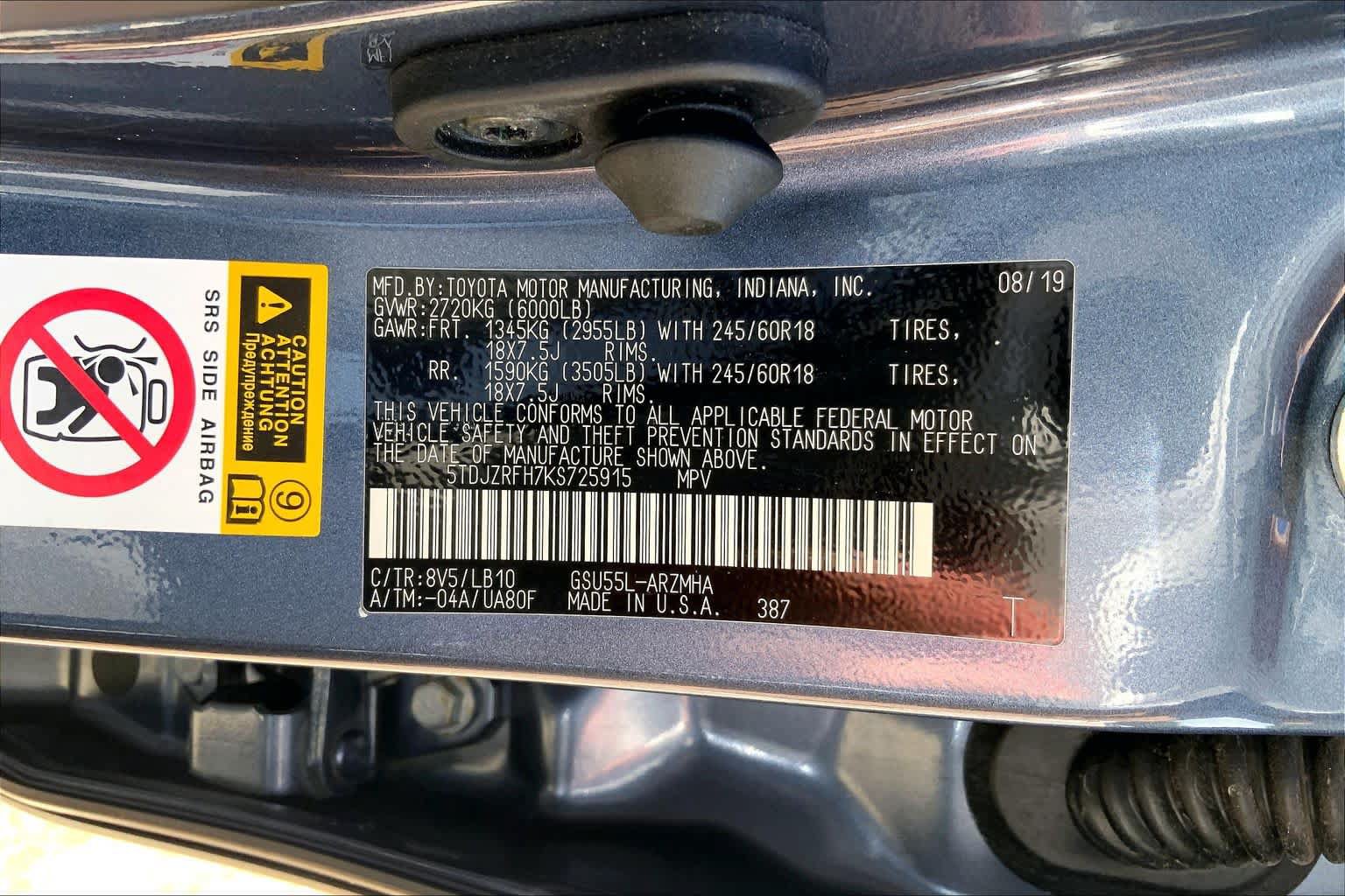 Used 2019 Toyota Highlander XLE AWD/4WD image 34