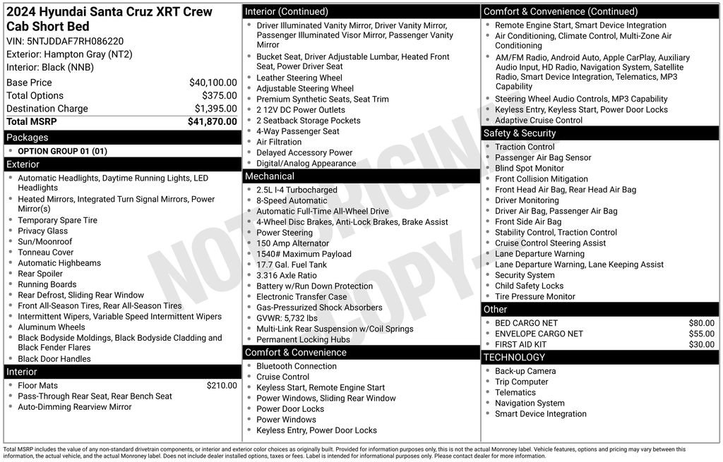 Used 2024 Hyundai Santa Cruz XRT AWD/4WD image 40
