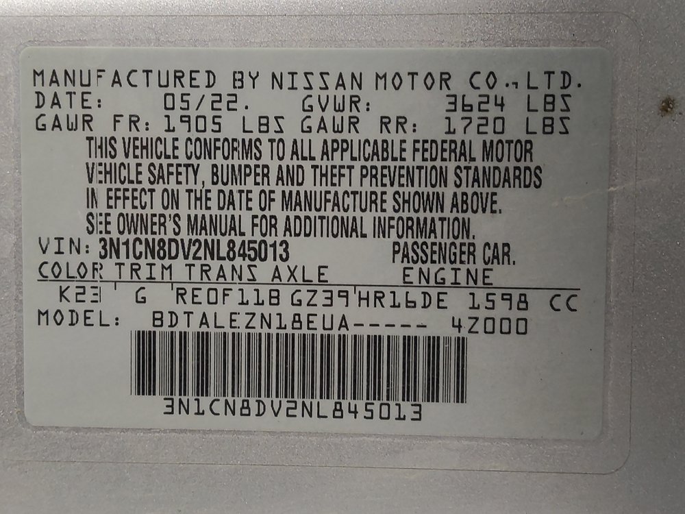 Used 2022 Nissan Versa S FWD image 33