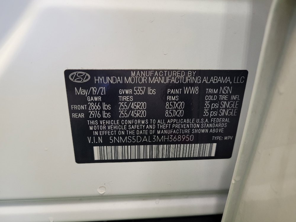 Used 2021 Hyundai Santa Fe Calligraphy w/ Cargo Package AWD/4WD image 33