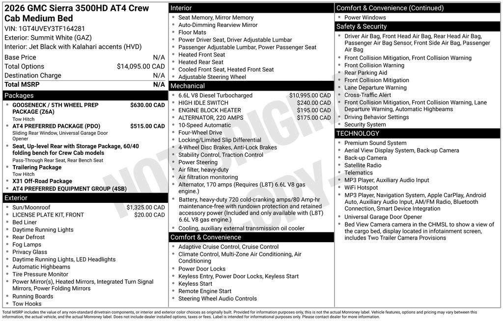 Used 2026 GMC Sierra 3500 AT4 AWD/4WD image 32