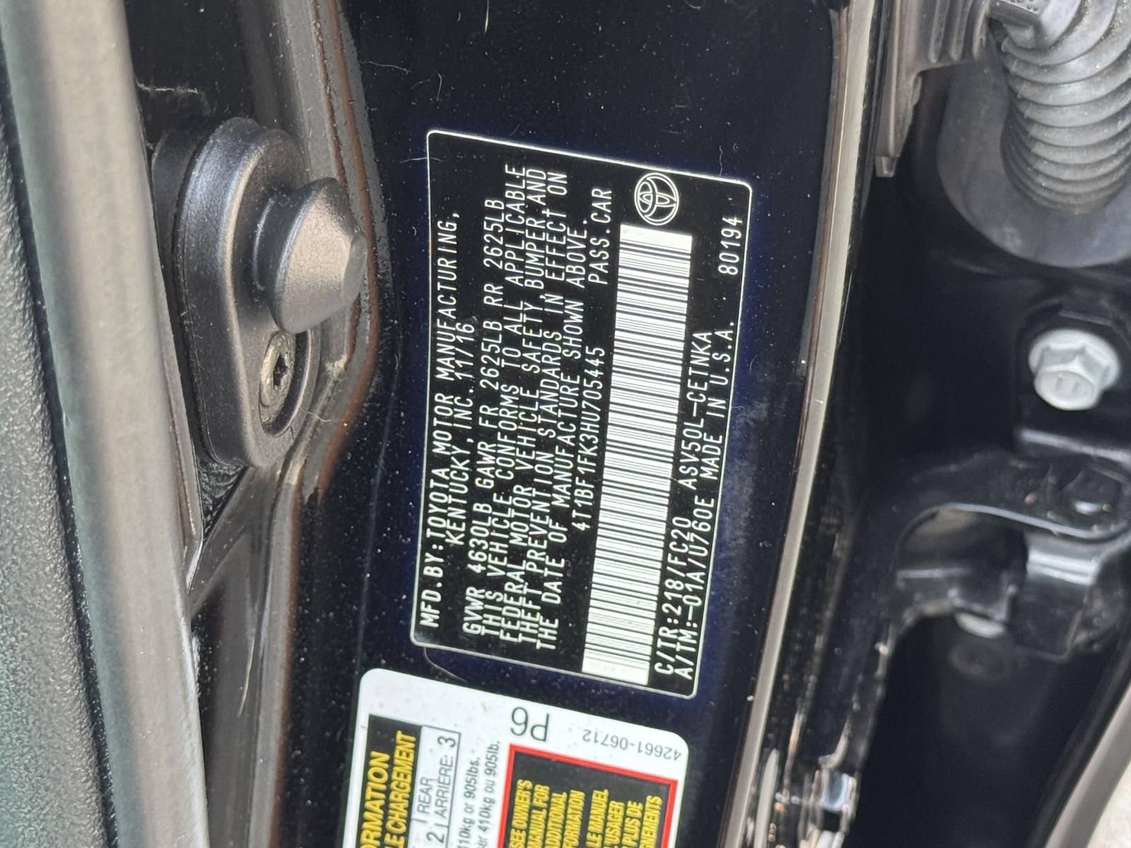 Used 2017 Toyota Camry LE FWD image 26