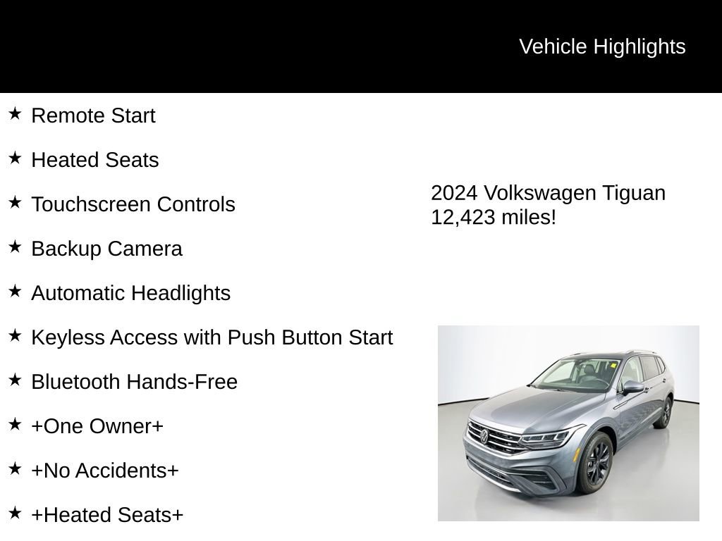 Used 2024 Volkswagen Tiguan SE w/ Panoramic Sunroof Package image 5