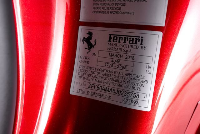 Certified 2018 Ferrari 488 Spider RWD image 67