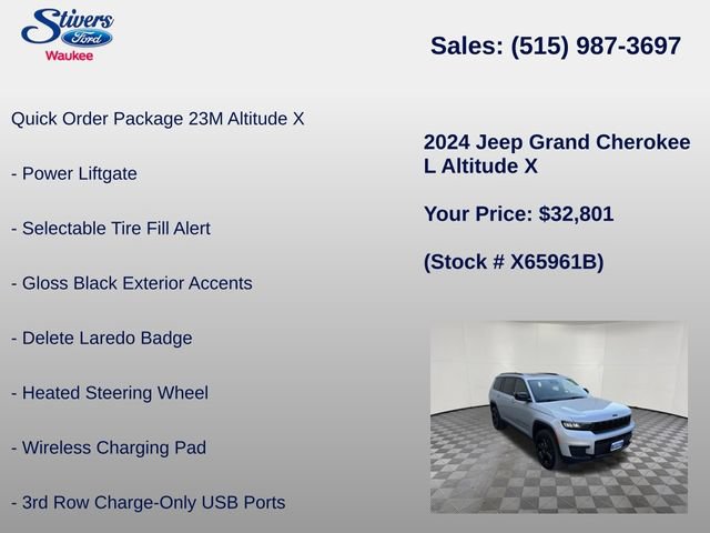 Used 2024 Jeep Grand Cherokee L Altitude AWD/4WD image 16