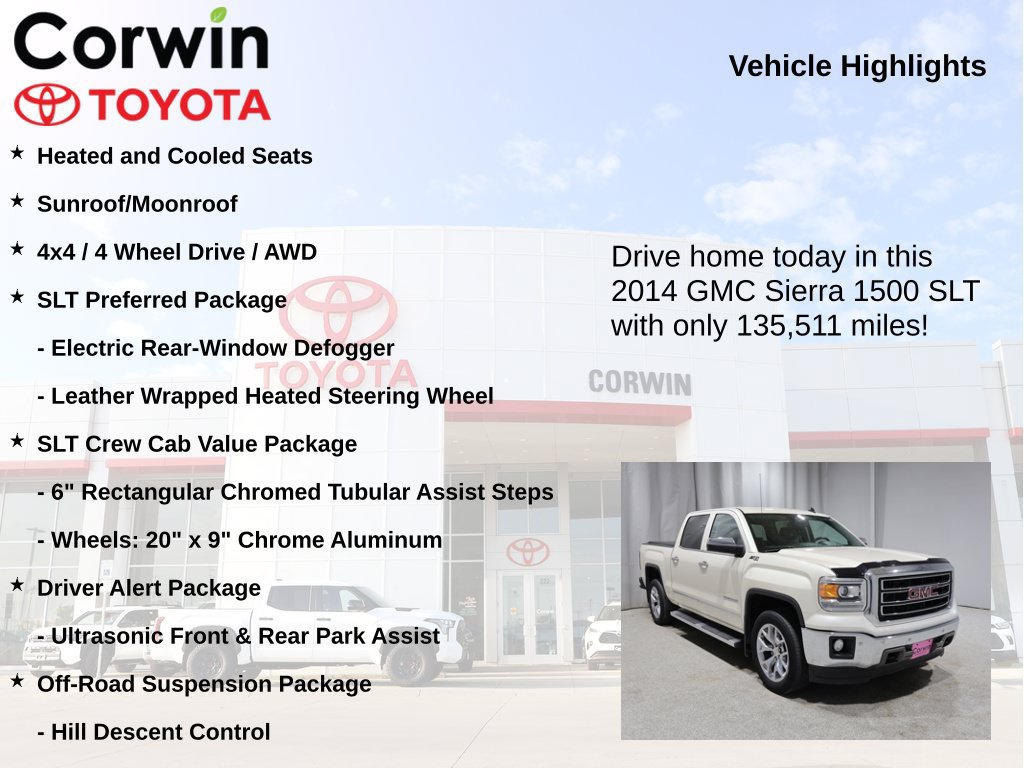 Used 2014 GMC Sierra 1500 SLT w/ SLT Crew Cab Value Package AWD/4WD image 7