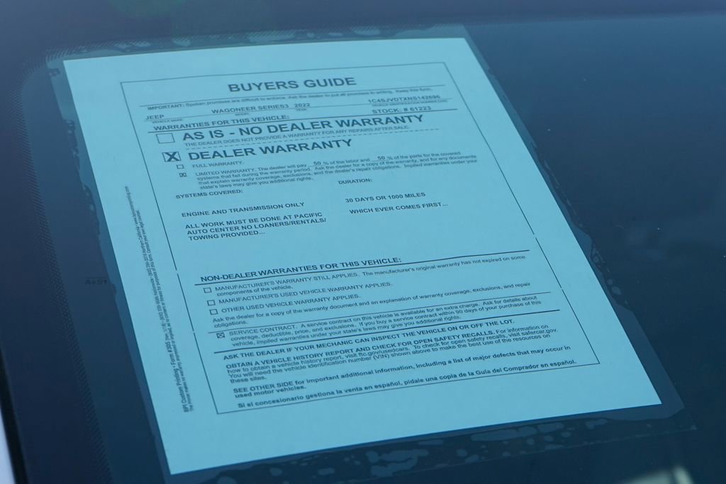 Used 2022 Jeep Wagoneer Series III w/ Rear Seat Video Group 1 image 57