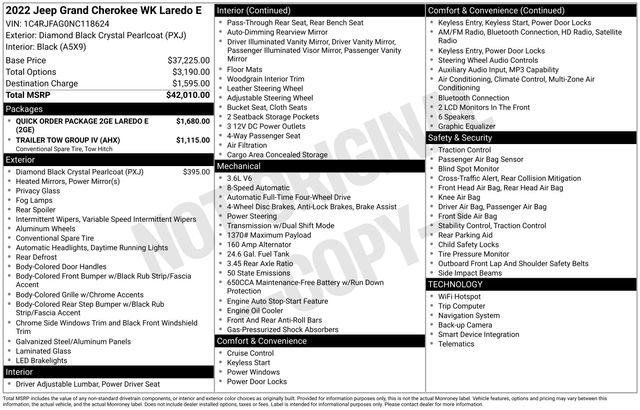 Certified 2022 Jeep Grand Cherokee Laredo E AWD/4WD image 3