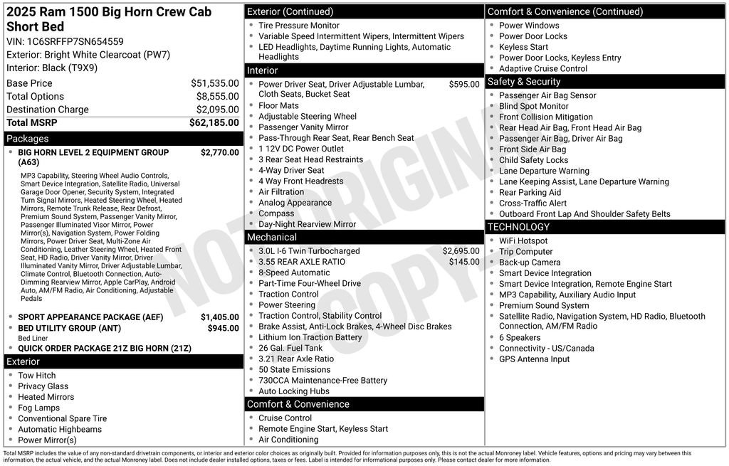 Used 2025 RAM 1500 Big Horn AWD/4WD image 3