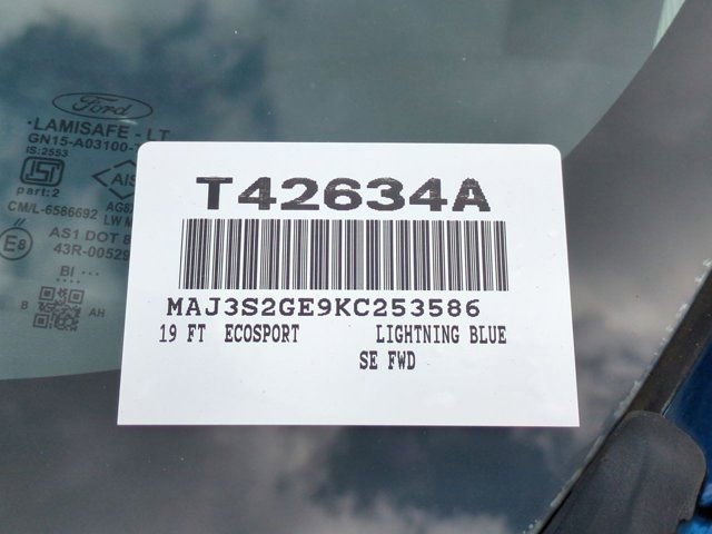 Used 2019 Ford EcoSport SE w/ SE Convenience Package image 18