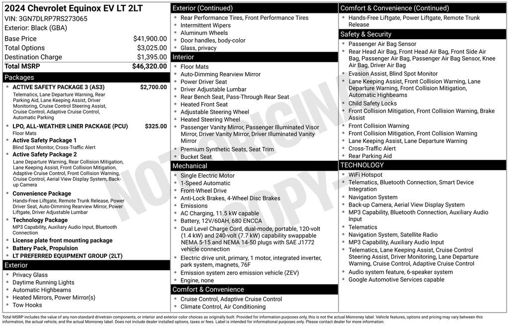 Used 2024 Chevrolet Equinox EV LT w/ Active Safety Package 3 FWD image 16