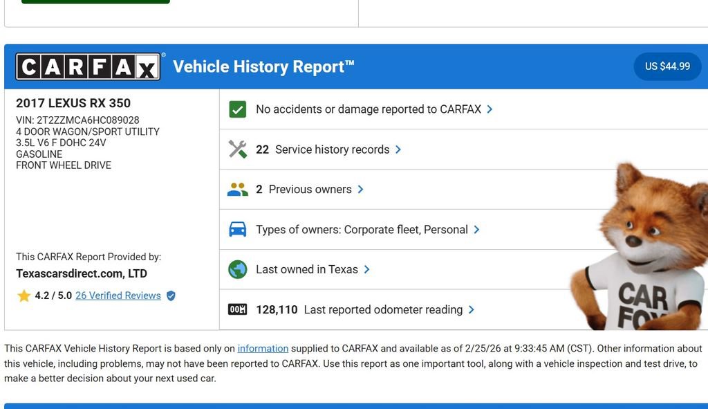 Used 2017 Lexus RX 350 FWD w/ Premium Package image 9
