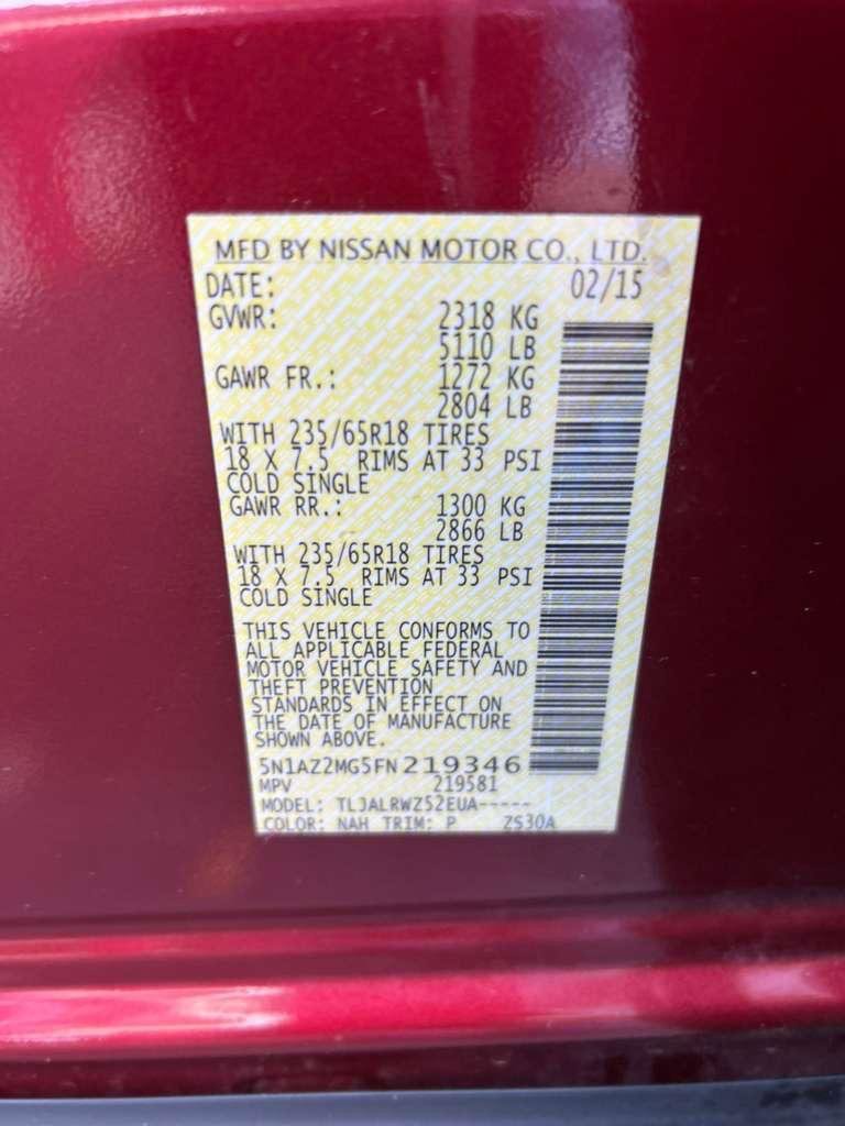 Used 2015 Nissan Murano SL FWD image 35