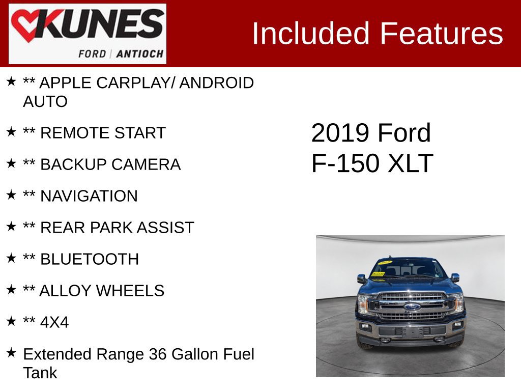 Used 2019 Ford F150 XLT w/ Equipment Group 302A Luxury AWD/4WD image 3