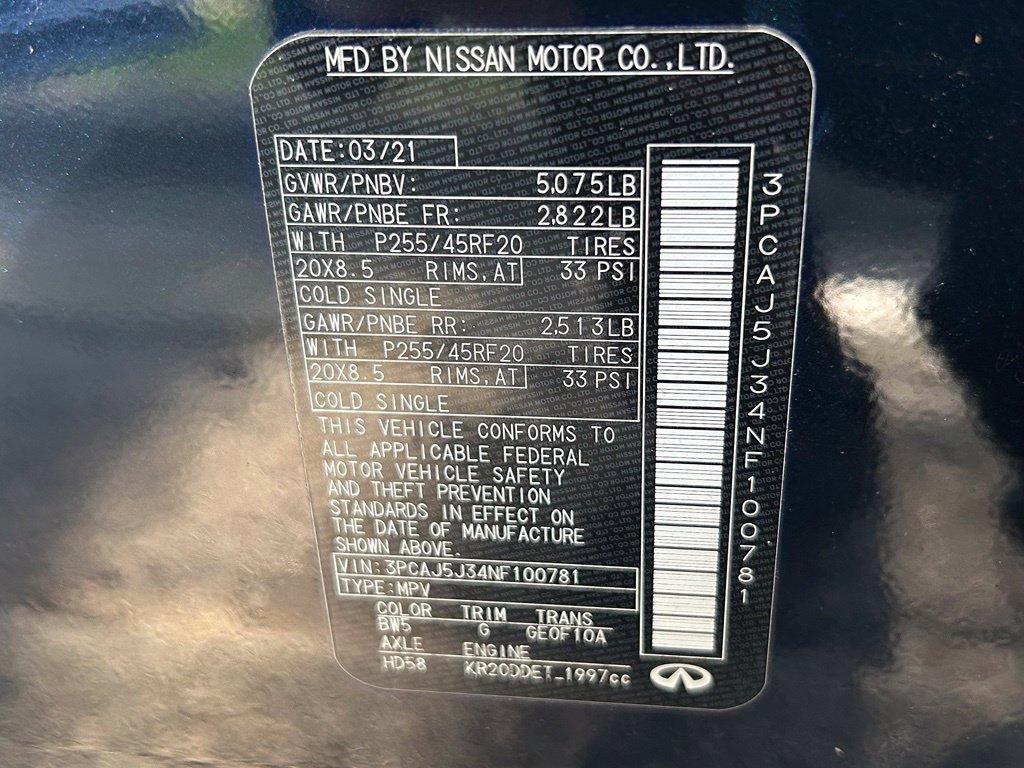 Used 2022 INFINITI QX55 Luxe w/ Cargo Package AWD/4WD image 49