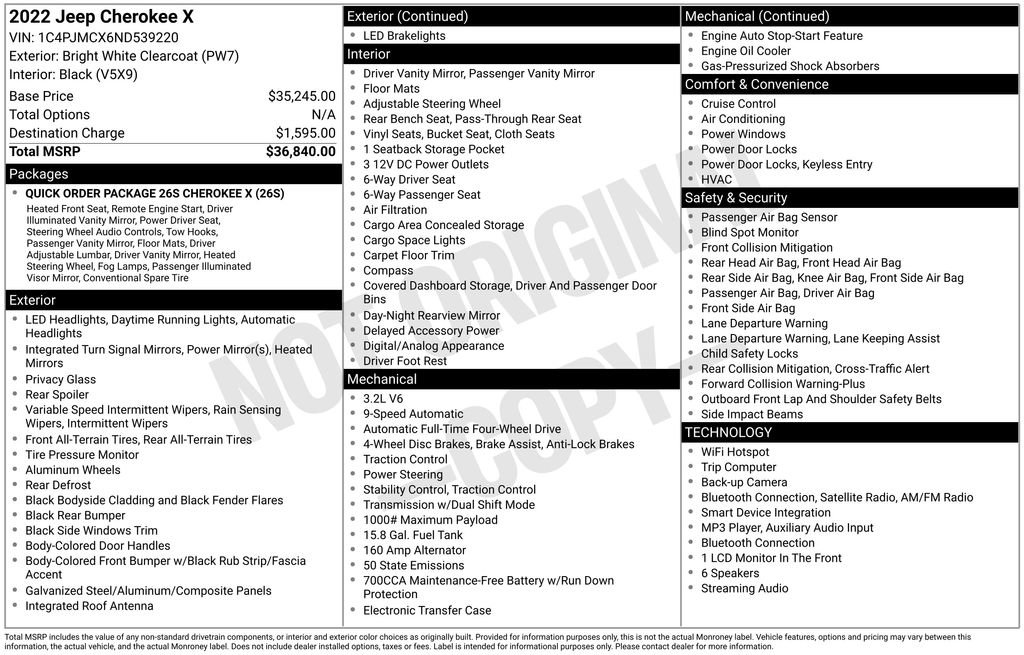 Certified 2022 Jeep Cherokee Latitude AWD/4WD image 39