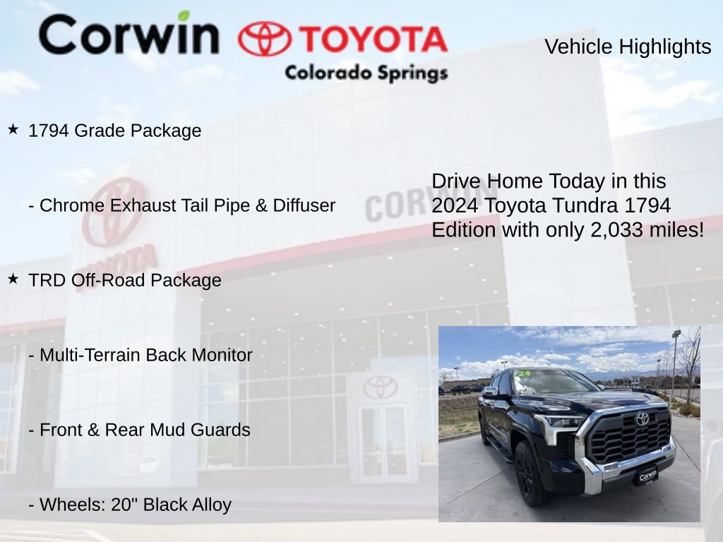 Used 2024 Toyota Tundra 1794 Edition w/ TRD Off-Road Package AWD/4WD image 8