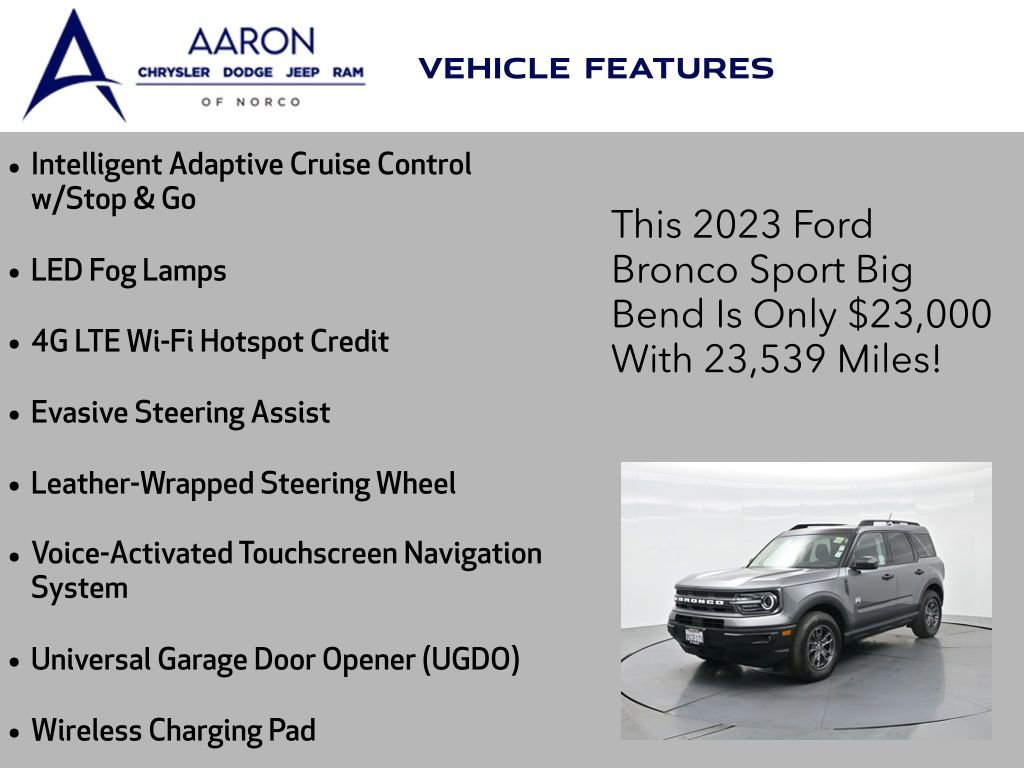 Used 2023 Ford Bronco Sport Big Bend w/ Convenience Package image 13