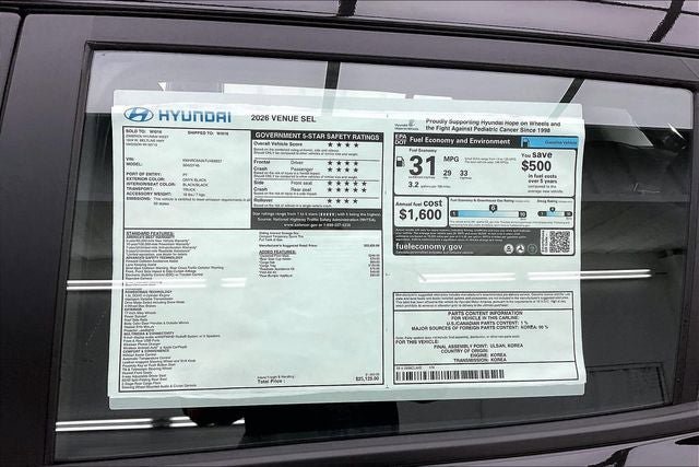 New 2026 Hyundai Venue SEL FWD image 20