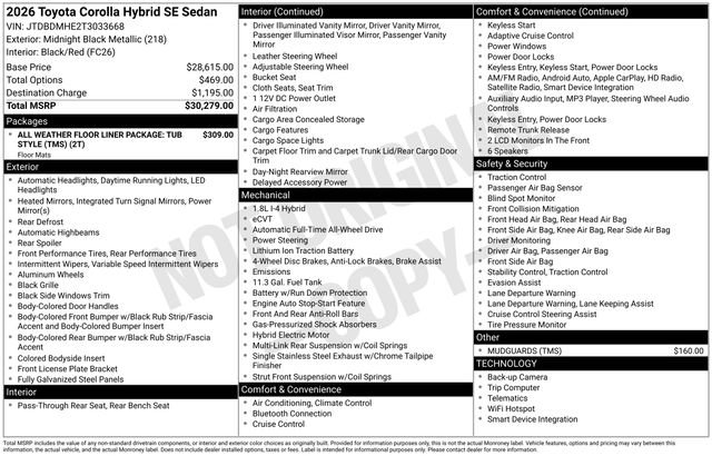 New 2026 Toyota Corolla SE image 4