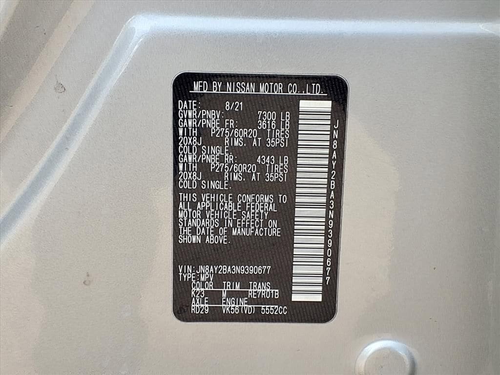 Used 2022 Nissan Armada SL w/ Captain's Chairs Package RWD image 14