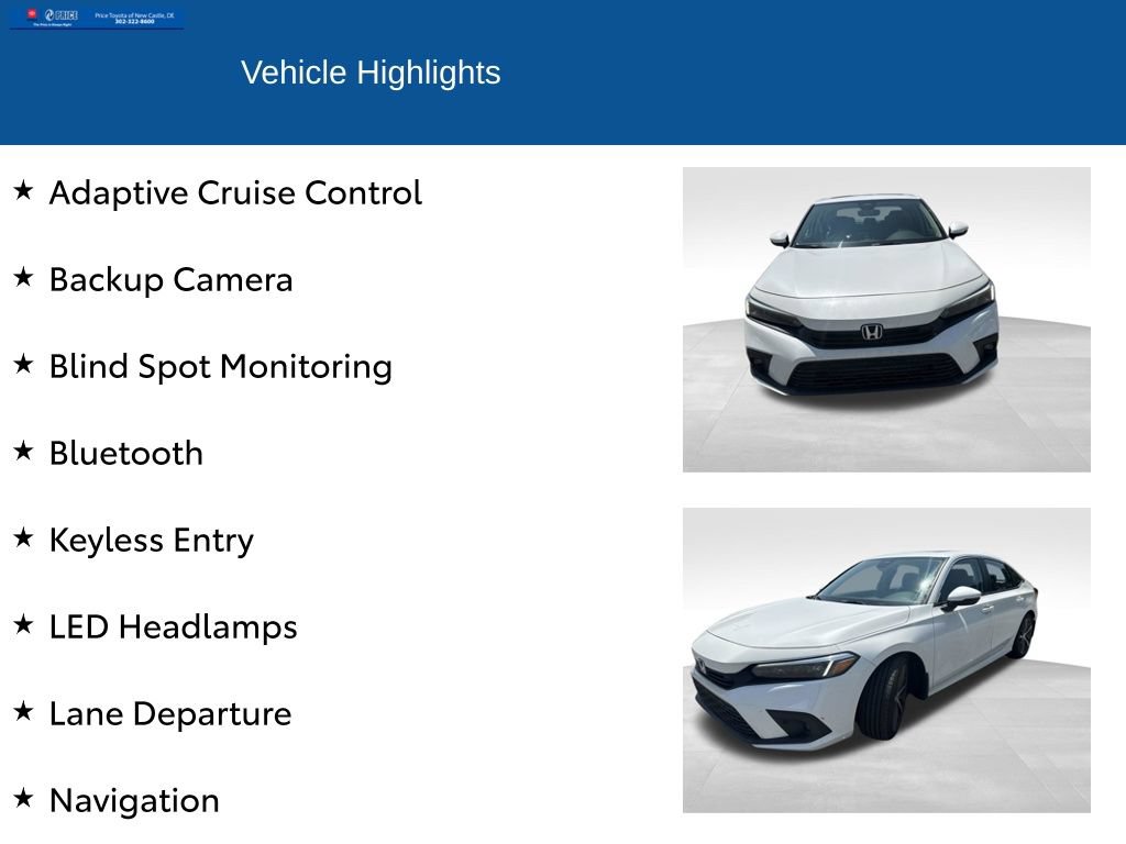 Used 2022 Honda Civic Touring image 2