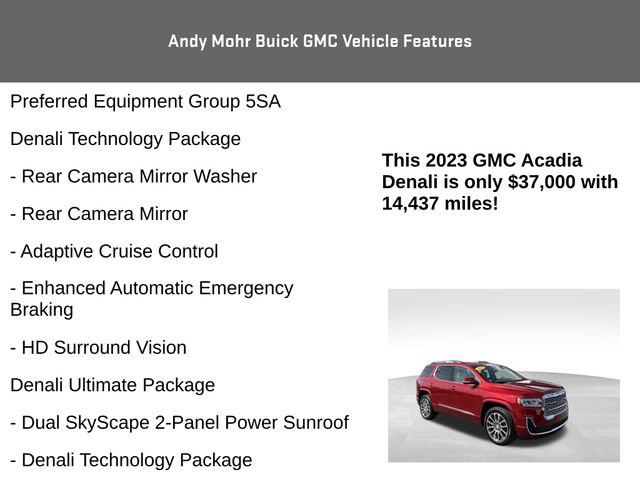 Used 2023 GMC Acadia Denali w/ Denali Ultimate Package AWD/4WD image 16