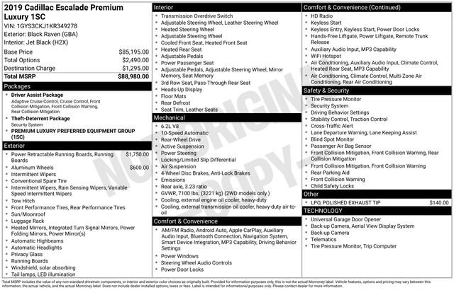 Used 2019 Cadillac Escalade Premium Luxury image 22