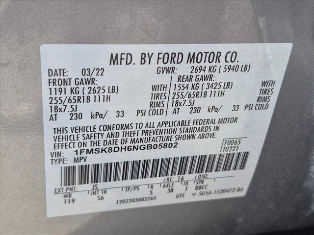 Used 2022 Ford Explorer XLT w/ Equipment Group 202A image 24