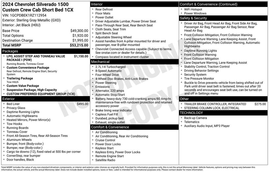 Used 2024 Chevrolet Silverado 1500 Custom AWD/4WD image 37