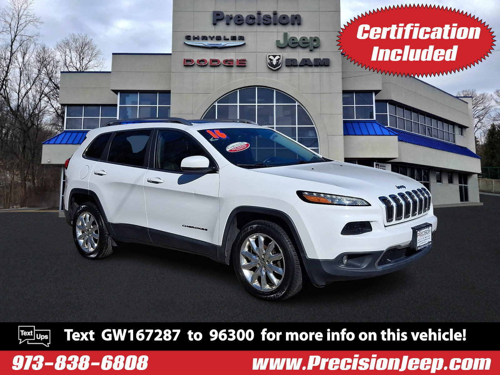 Certified 2016 Jeep Cherokee Limited w/ Luxury Group image 1