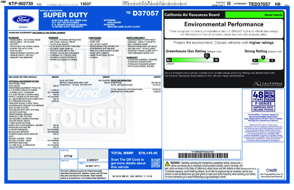 New 2026 Ford F350 XLT w/ XLT Premium Package AWD/4WD image 31