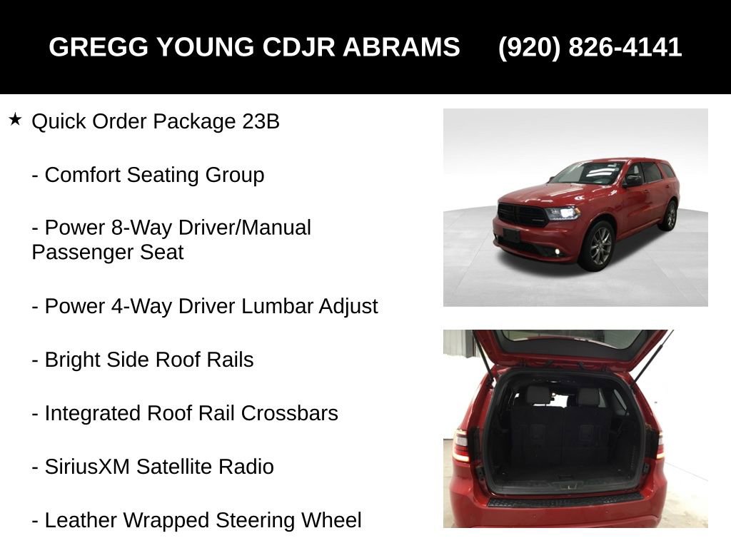 Used 2016 Dodge Durango SXT w/ Quick Order Package 23B image 7