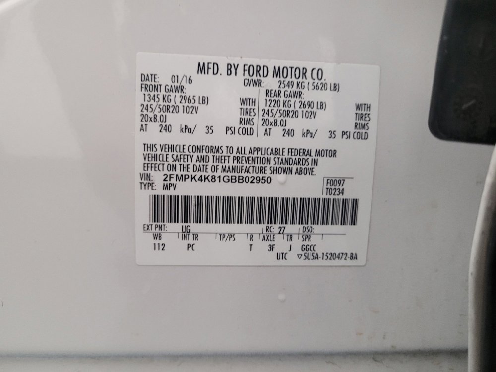 Used 2016 Ford Edge Titanium w/ Equipment Group 302A AWD/4WD image 33