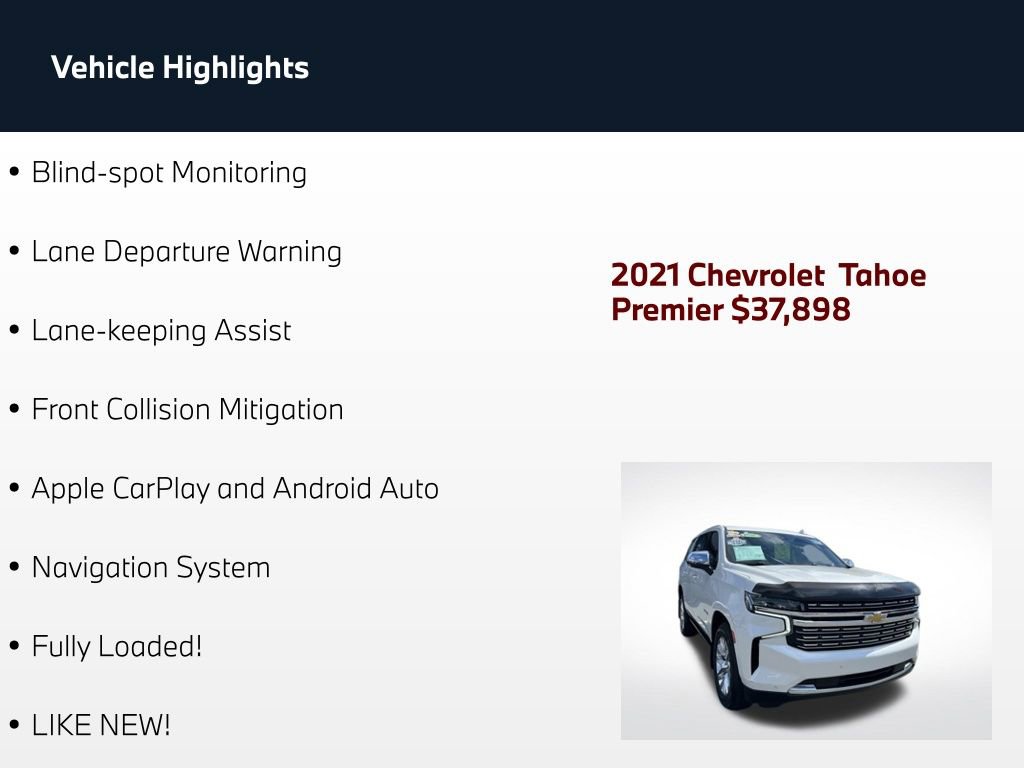 Used 2021 Chevrolet Tahoe Premier RWD image 4