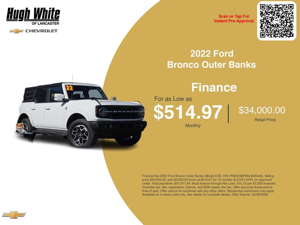 Used 2022 Ford Bronco Outer Banks image 3